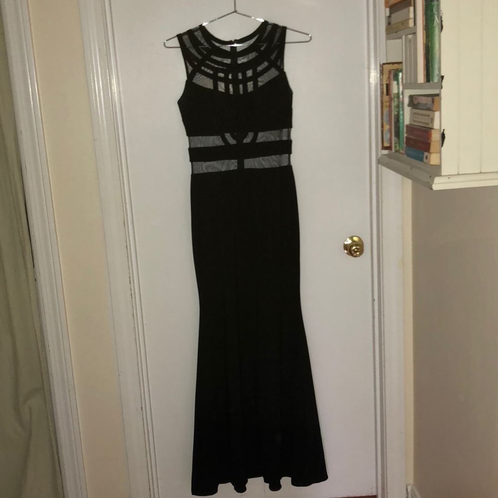 black cut out prom dress